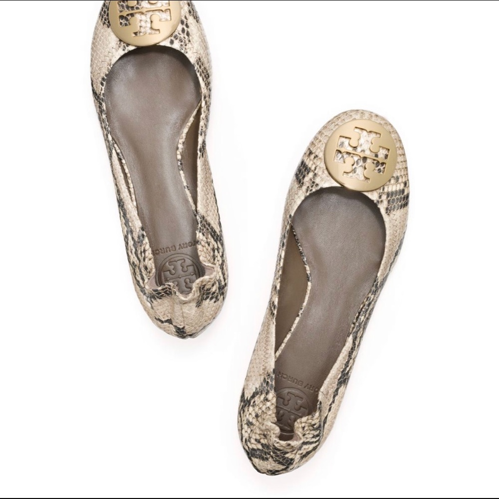 Gently used, Tory Burch Snakeskin flats!